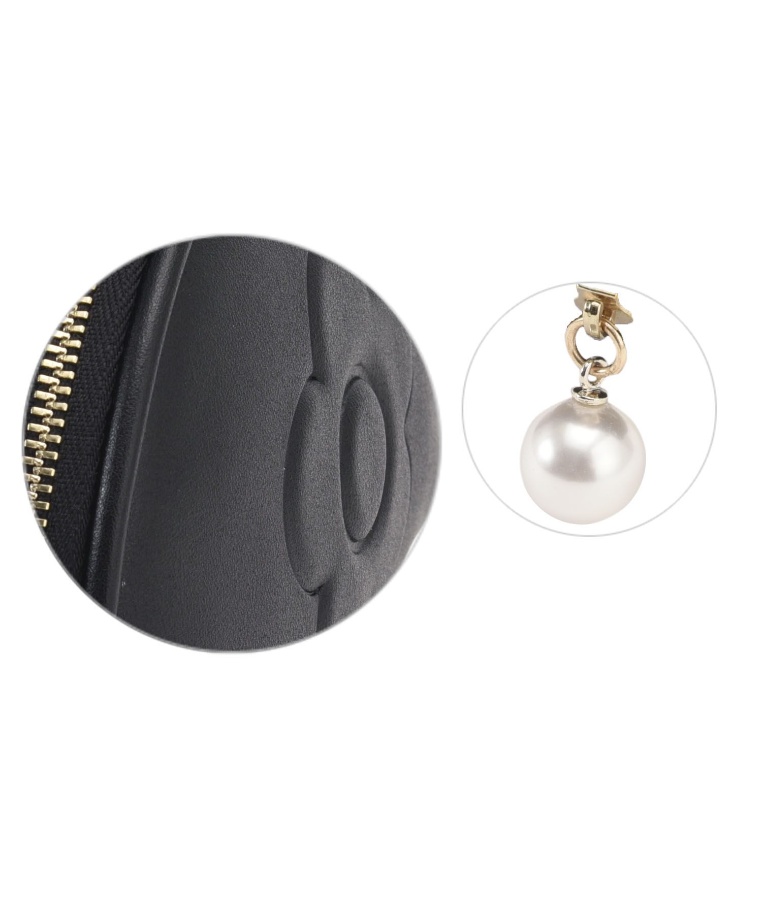 MARY QUANT「エンボスデイジーパール ラウンドポーチ」|ポーチ|