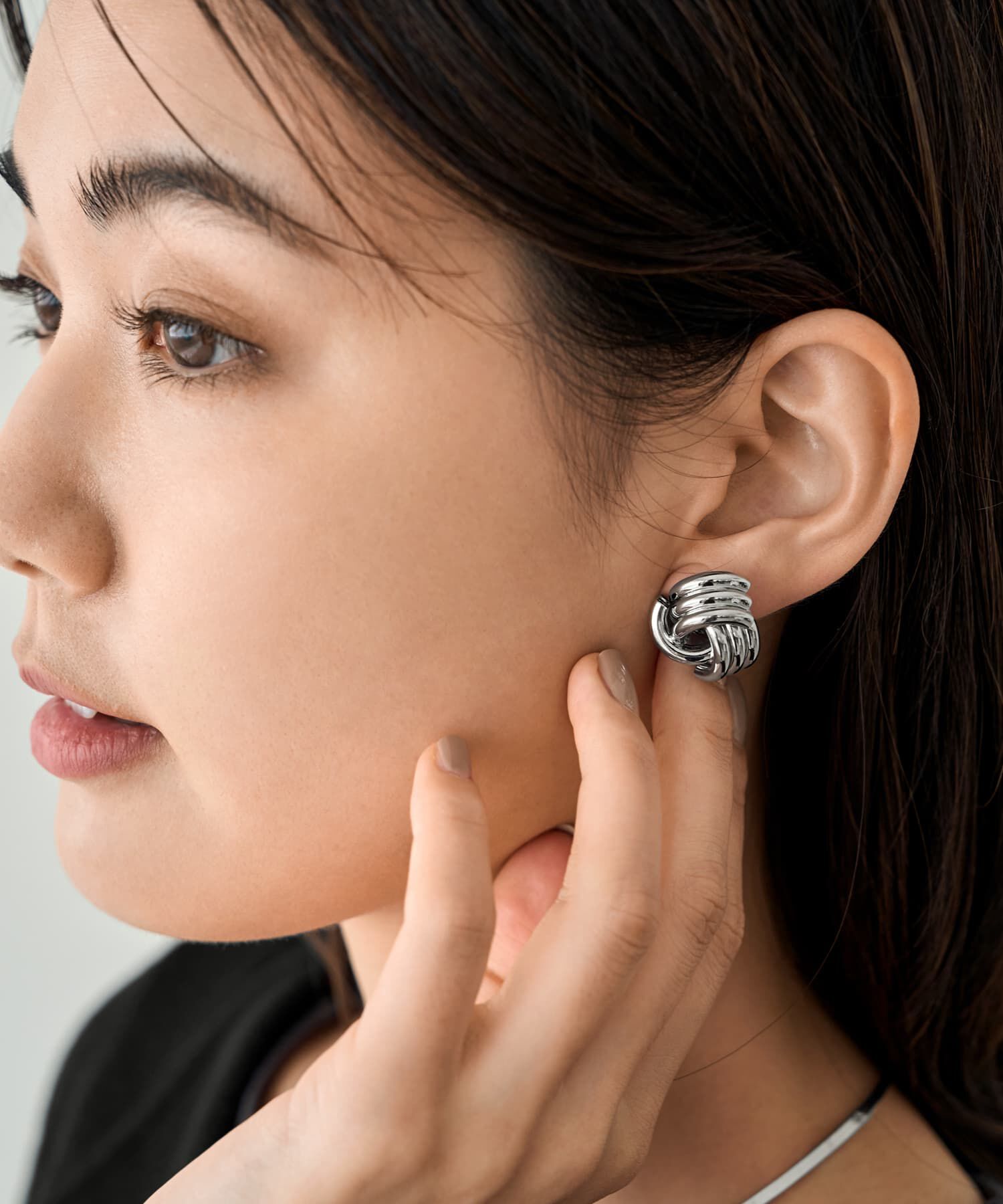 STYLE DELI「トリプルパーツレイヤードピアス」|ピアス|シルバー