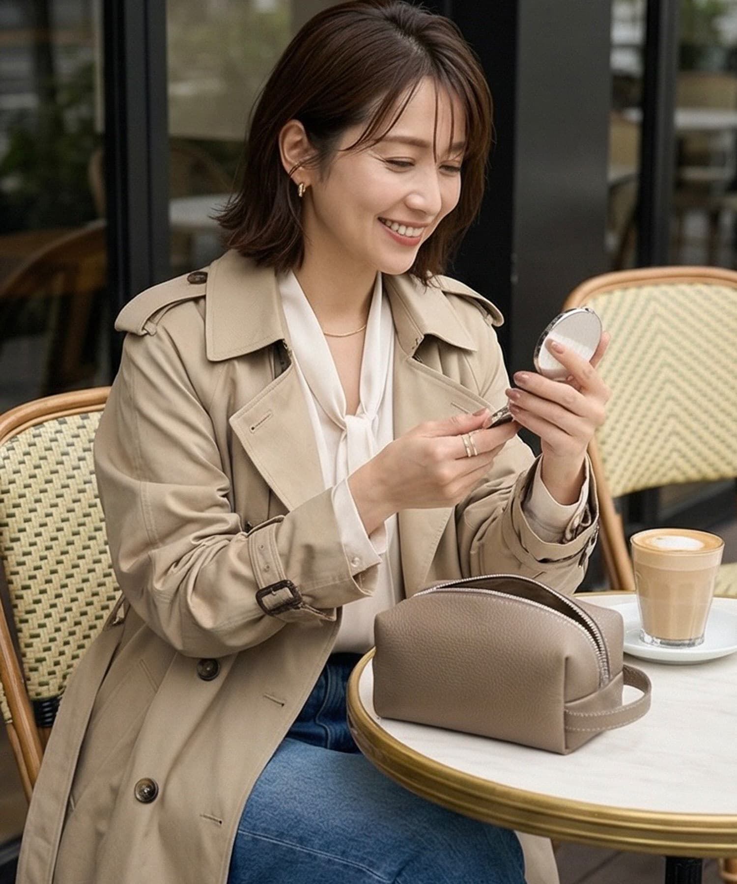 STYLE DELI「【DELI by】リアルレザーポータブルコスメポーチ」|ポーチ|