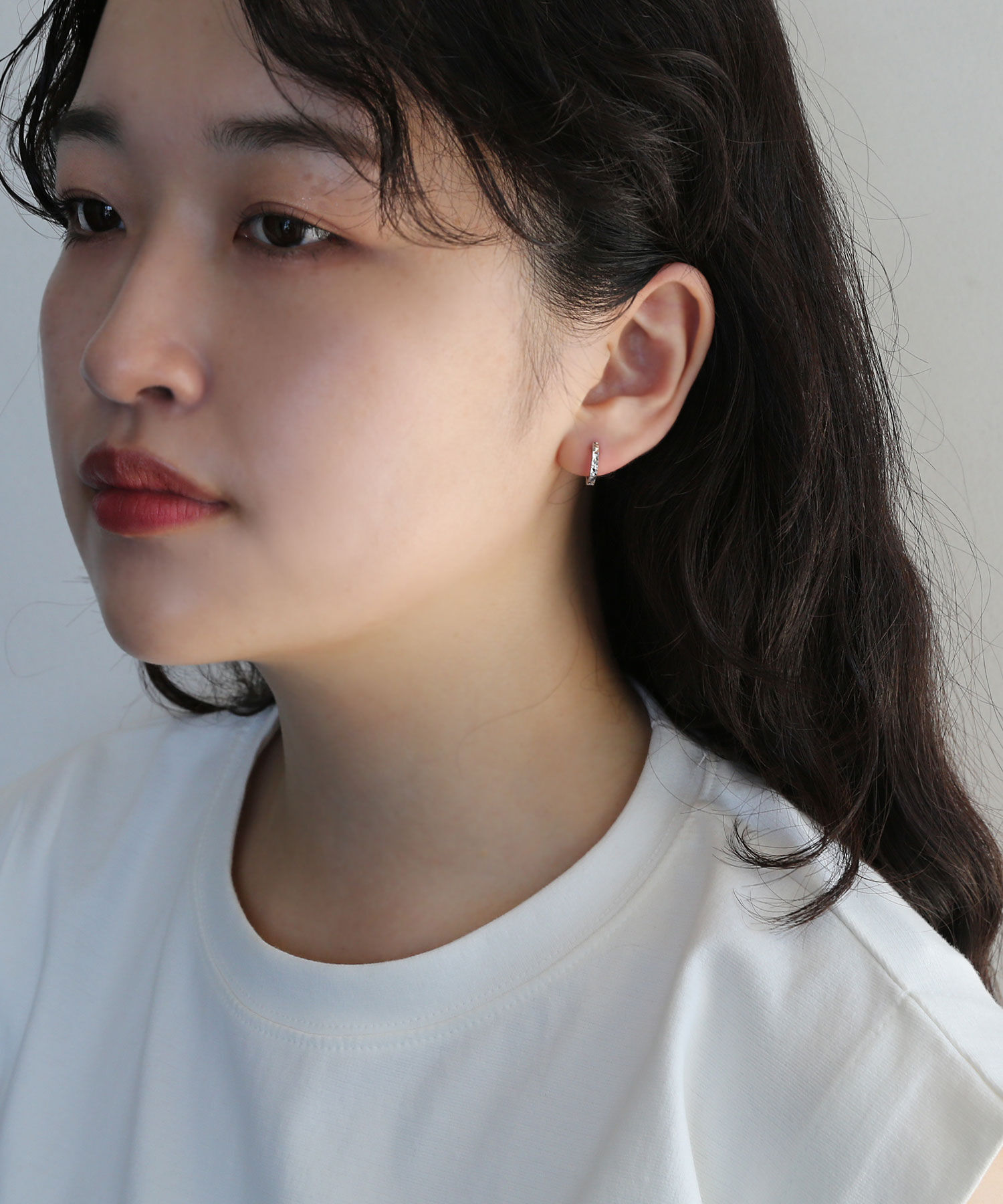 colleca la「[silver925]ミラーカット フープピアス〈金属アレルギー対応〉」|ピアス|