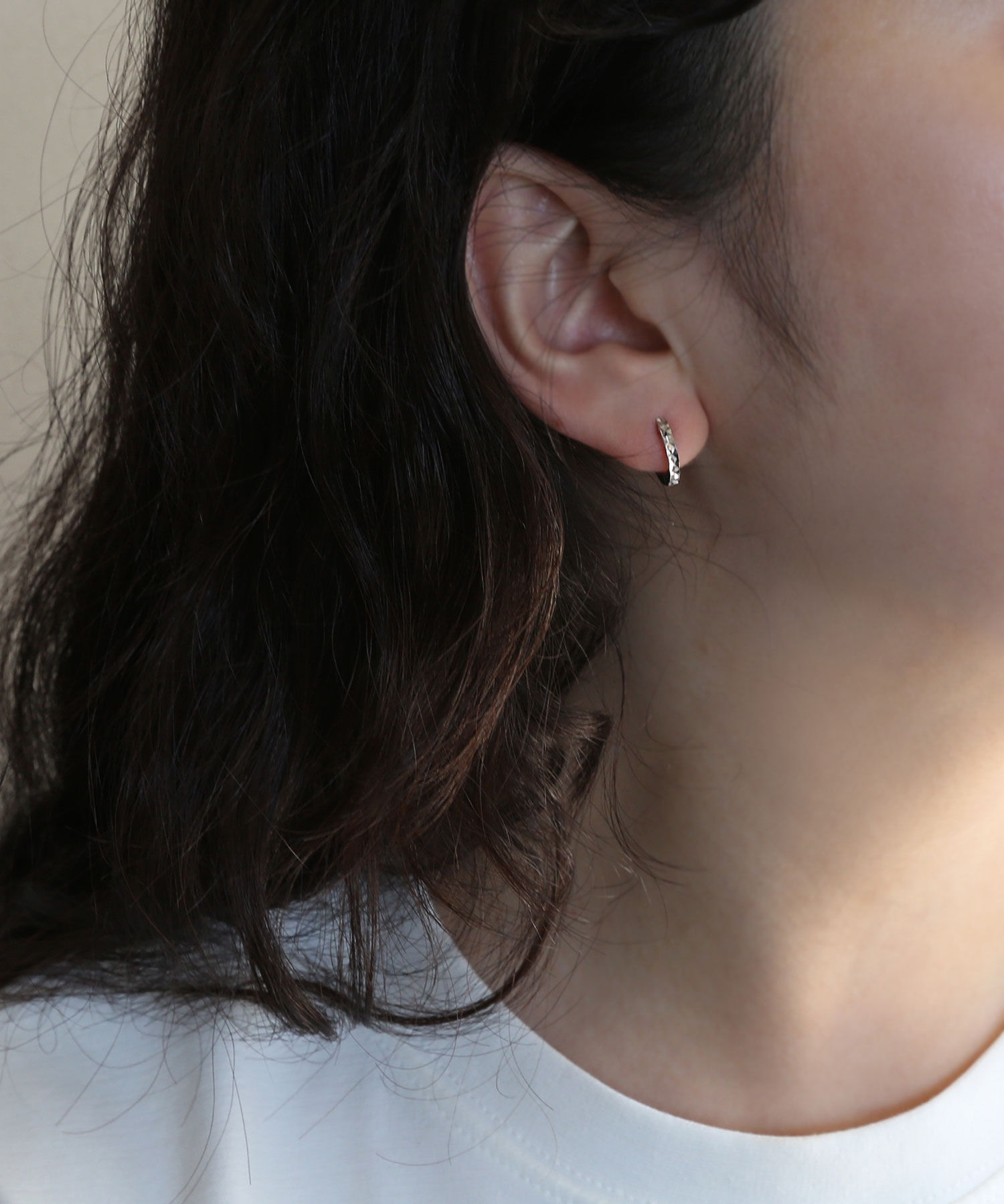 colleca la「[silver925]ミラーカット フープピアス〈金属アレルギー対応〉」|ピアス|