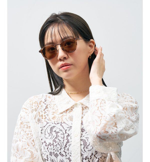 「Zoff｜UNITED ARROWS サングラス ユナイテッドアローズ｜カラーレンズ｜異素材｜UVカット 紫外線対策」|サングラス|ブラウン系その他1