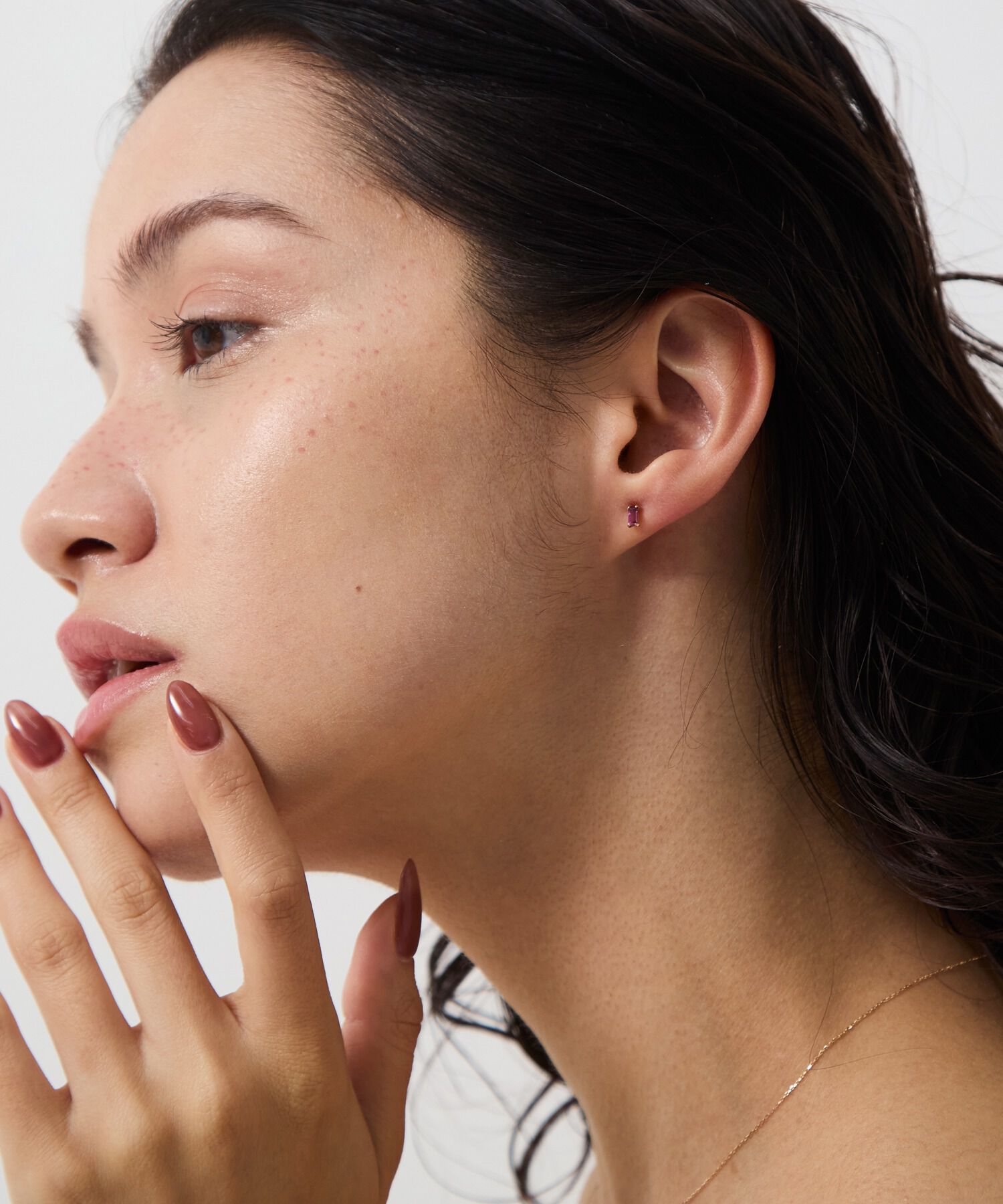 JUPITER「【K10】天然石カクテルプチピアス/片耳　ロードライトガーネット」|ピアス|