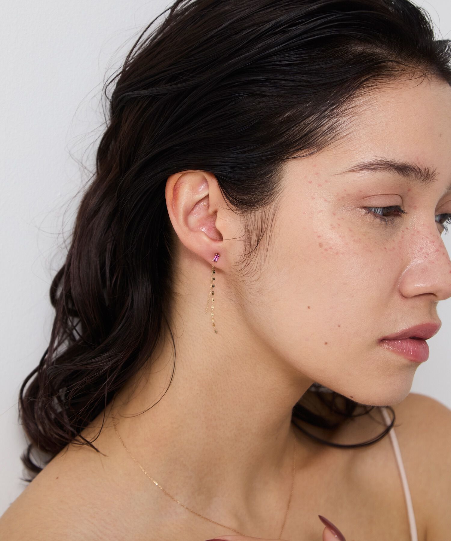 JUPITER「【K10】天然石カクテルプチピアス/片耳　ロードライトガーネット」|ピアス|