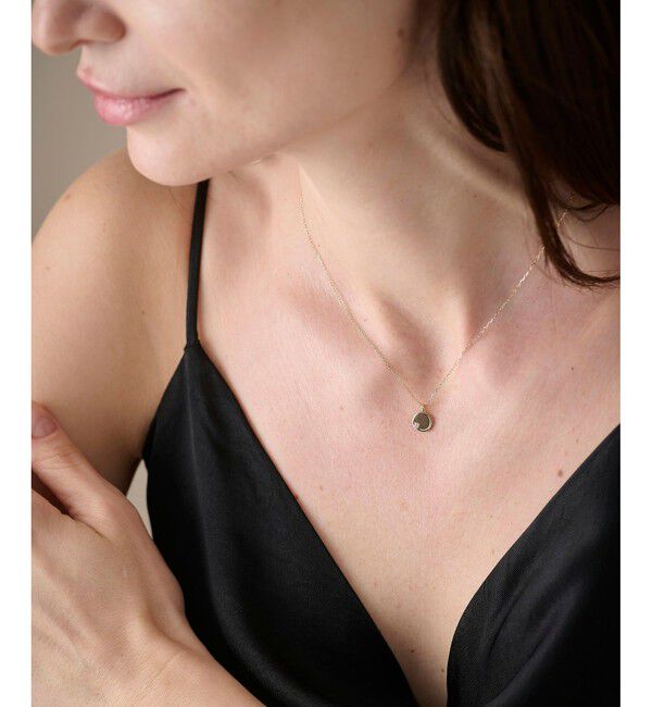 ete「[シェア] K10YG ダイヤモンド コイン ネックレス」|ネックレス|