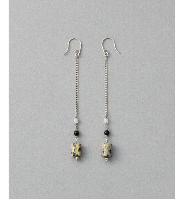 ete「ナチュラルストーン チューブカット ピアス」|ピアス|B