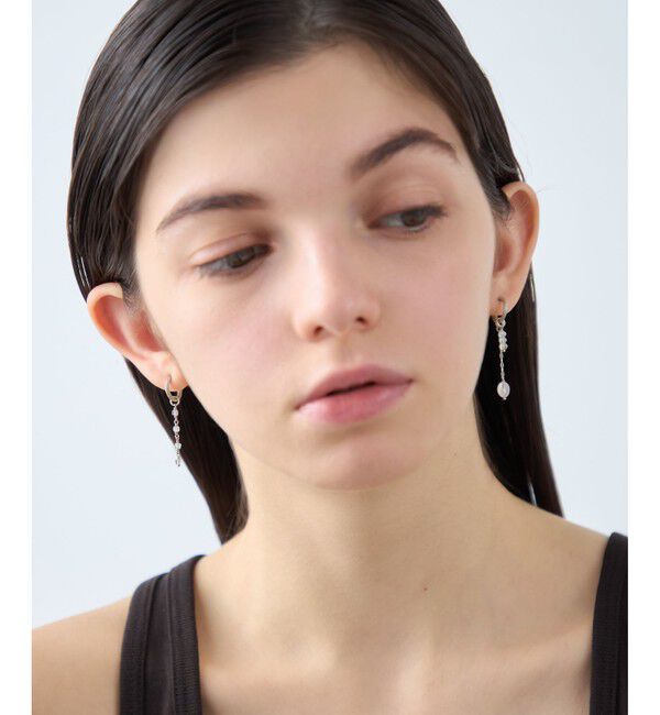 ete「[フォーチュン] ナチュラルストーン チャーム /Relax」|イヤリング|