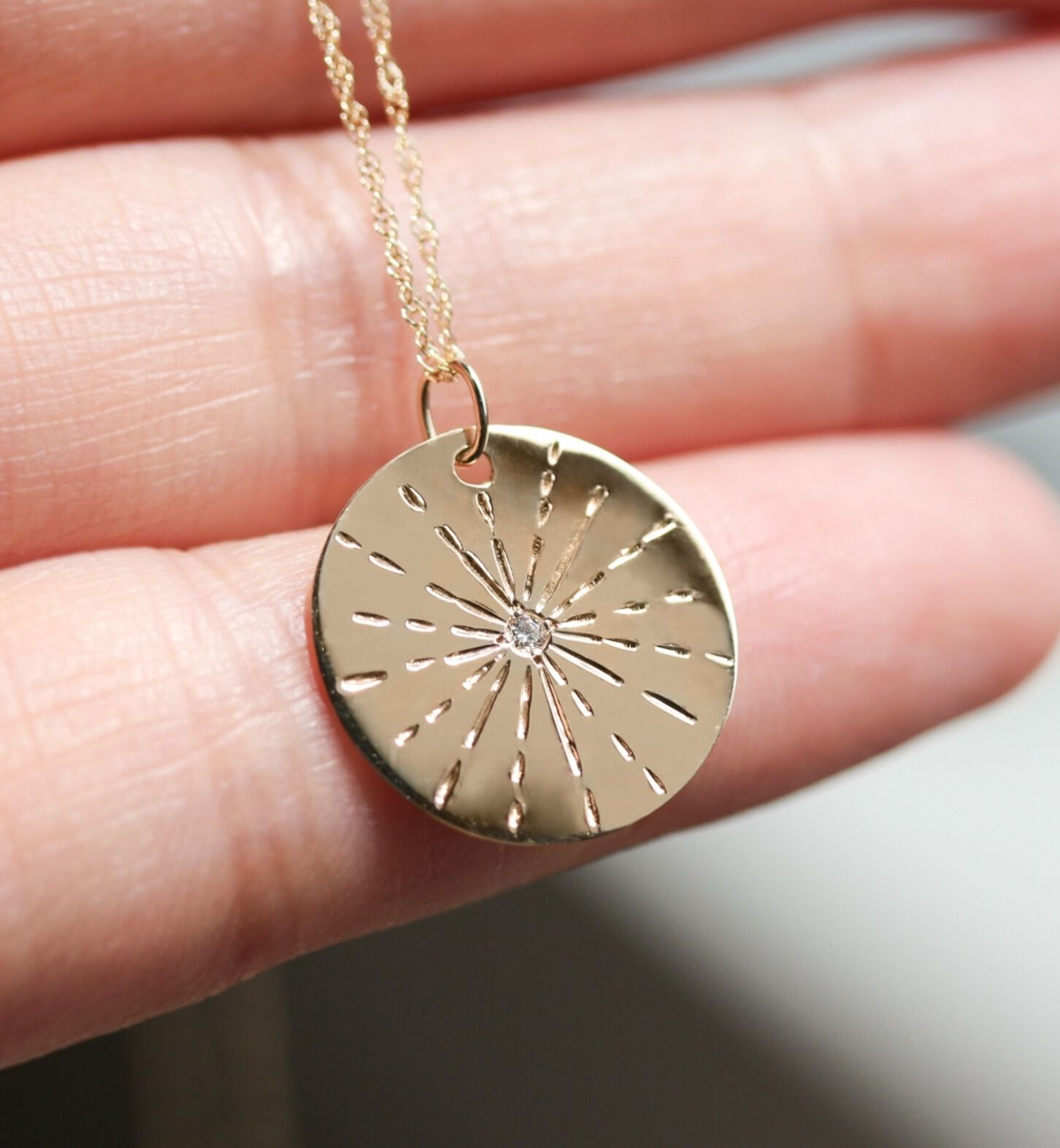  「ダイヤモンド コイン ネックレス L | K10YG」|ネックレス|