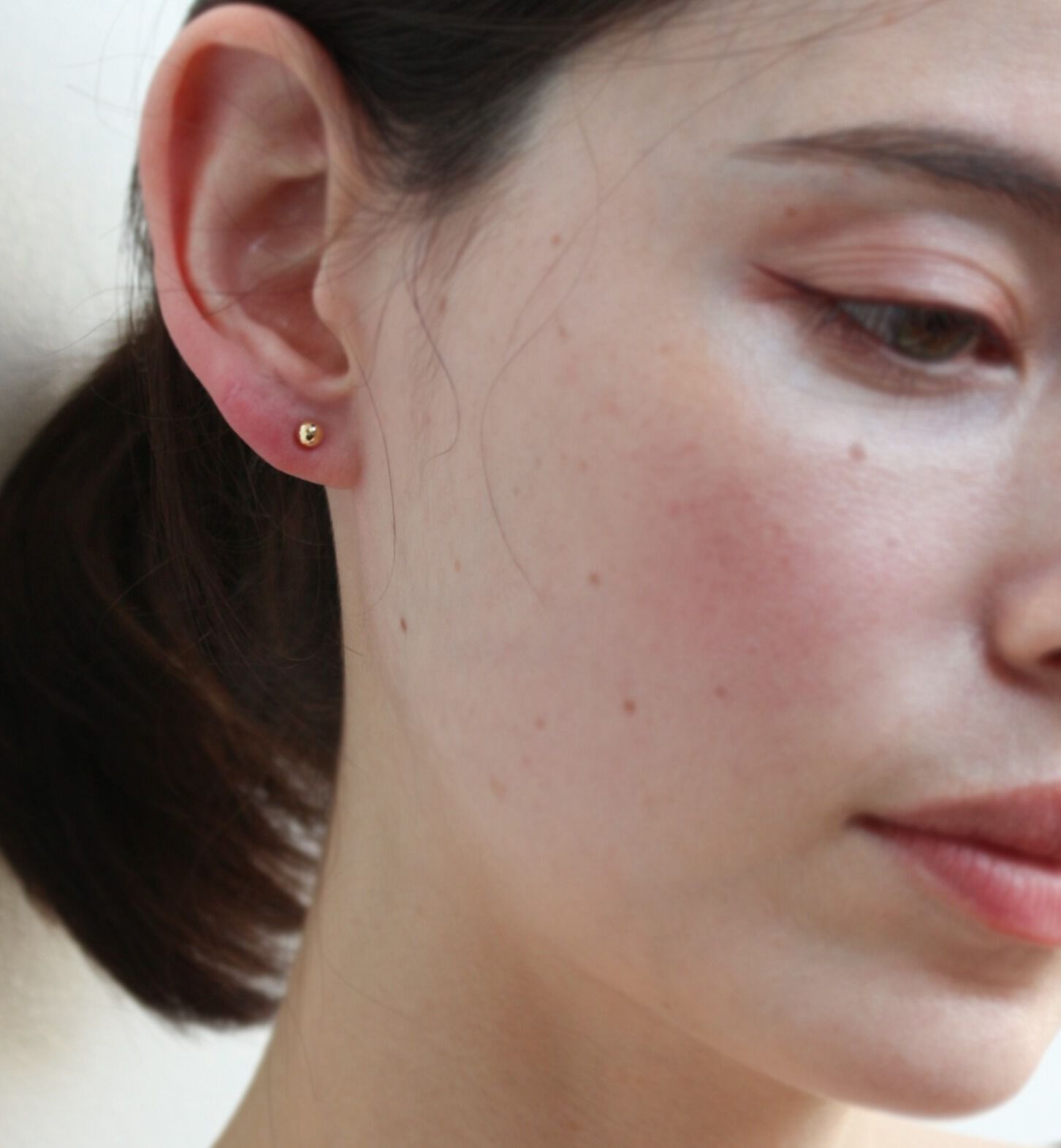  「ゴールド ミラーボール 4mm ピアス | K18」|ピアス|