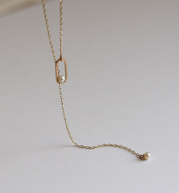  「パール Y ネックレス | K10YG」|ネックレス|