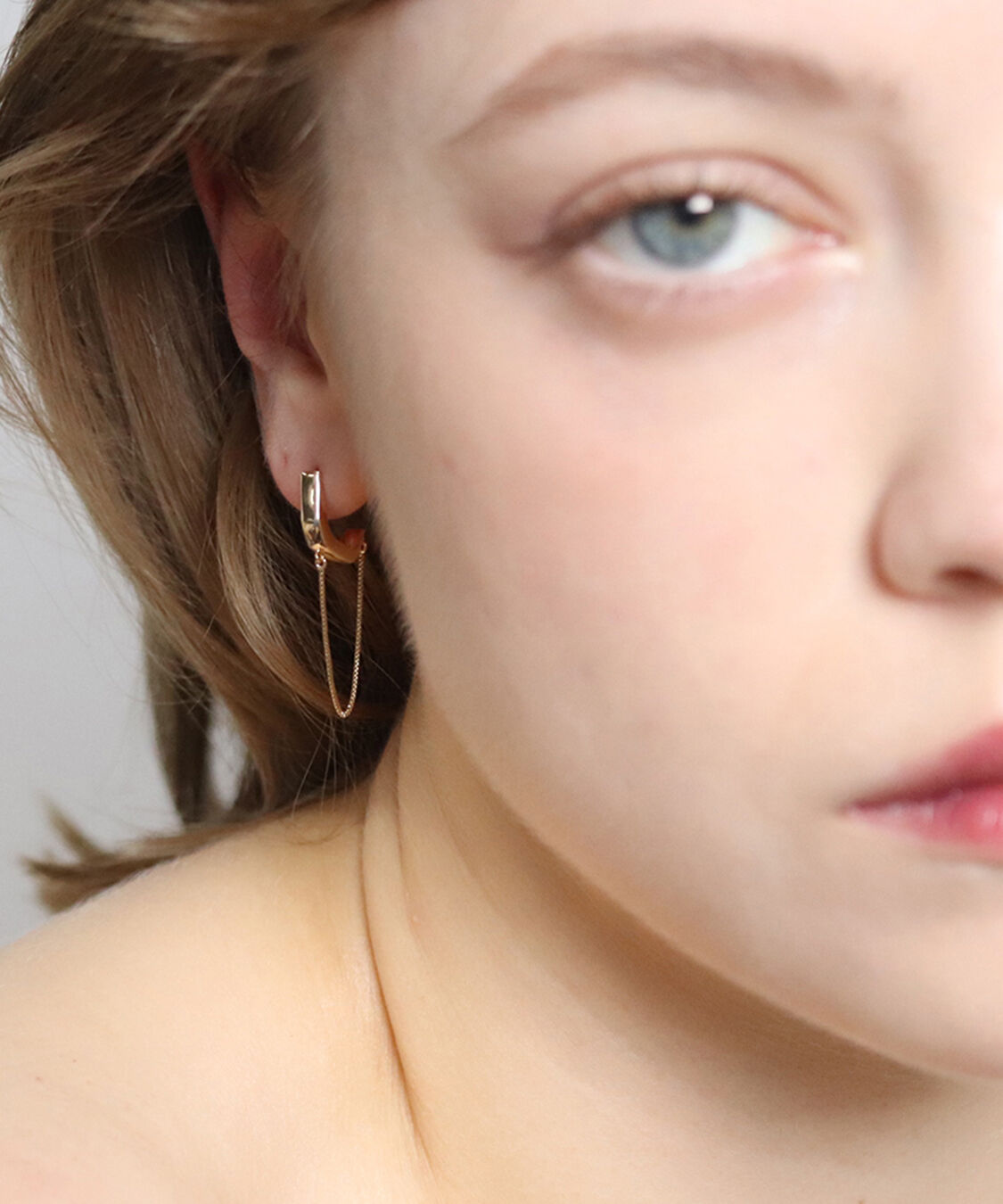  「ゴールド チェーン ピアス | K10YG」|ピアス|