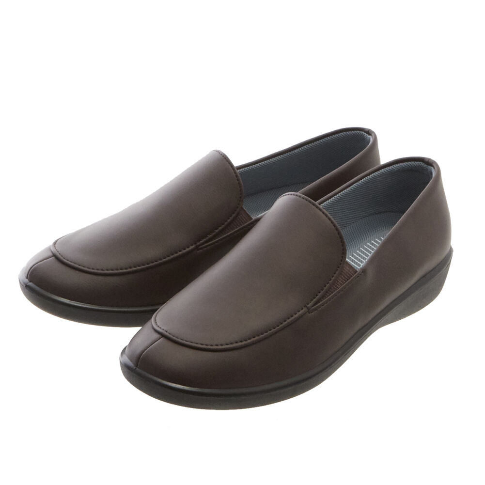 BACKYARD FAMILY「靴 レディース 歩きやすい 50代 通販 60代 軽い カジュアルシューズ 軽量 おしゃれ 3E」|ローファー|ブラウン1