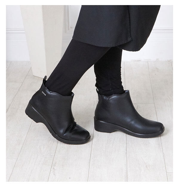 BACKYARD FAMILY「レインブーツ レディース ショート 通販 軽量 ヒール おしゃれ シンプル レインシューズ 長靴」|レインシューズ|