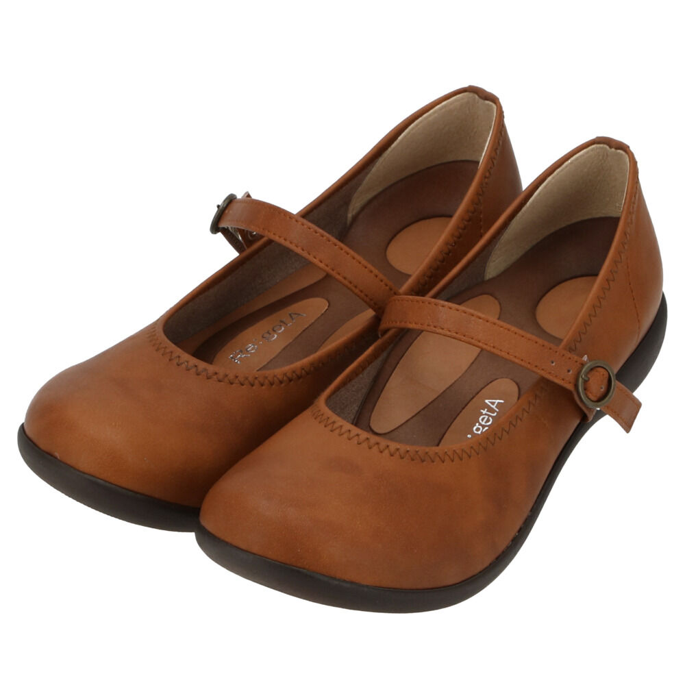 BACKYARD FAMILY「靴 レディース 歩きやすい 通販 リゲッタ パンプス おしゃれ 痛くない ローヒール 旅行」|パンプス|ブラウン3