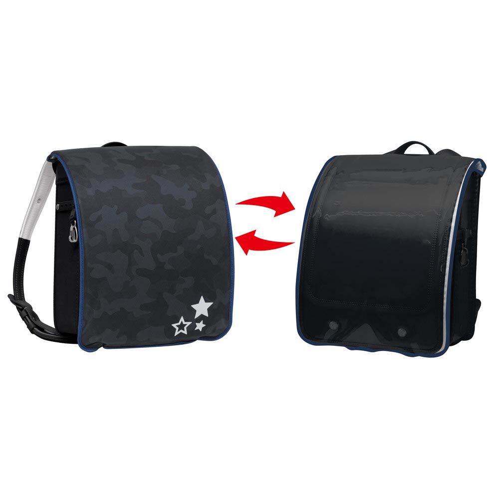 BACKYARD FAMILY「ランドセルカバー aile エール 通販 リバーシブル 両面 透明 クリア 女の子 男の子 雨 雪」|その他|ブラック2