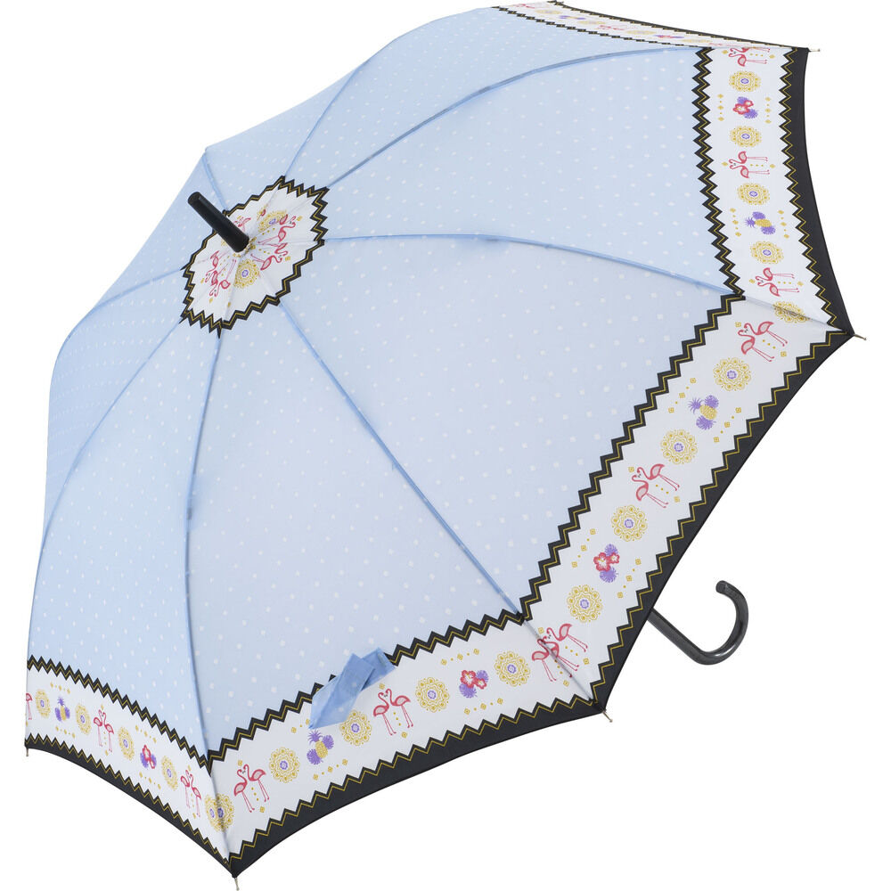 BACKYARD FAMILY「傘 レディース 長傘 耐風 おしゃれ 通販 ジャンプ オシャレ エレガント 花柄 カジュアル」|傘|ブルー3
