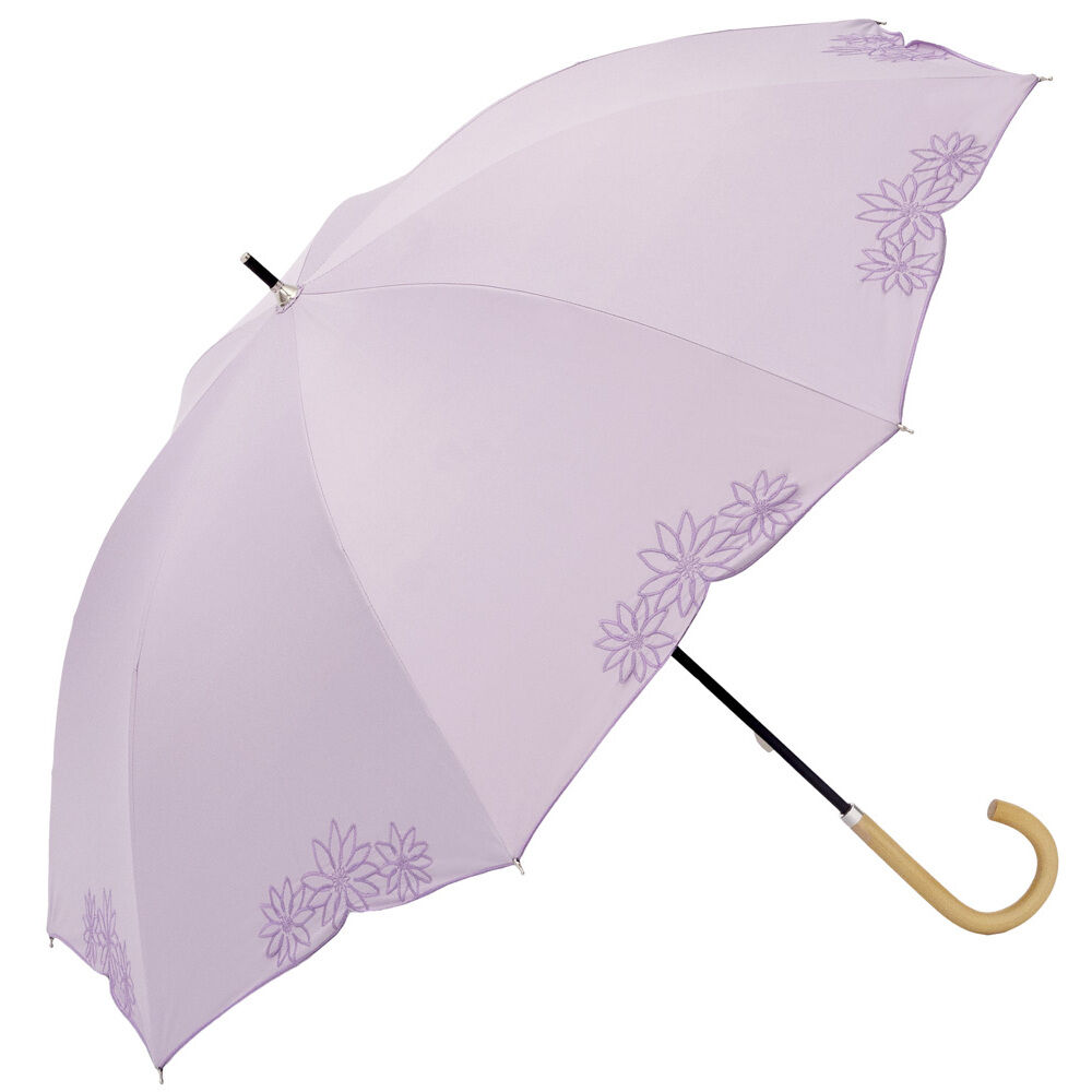 BACKYARD FAMILY「because ビコーズ 晴雨兼用傘 長傘 遮熱性 通販 傘 雨傘 日傘 晴雨兼用 UVカット」|傘|パープル2