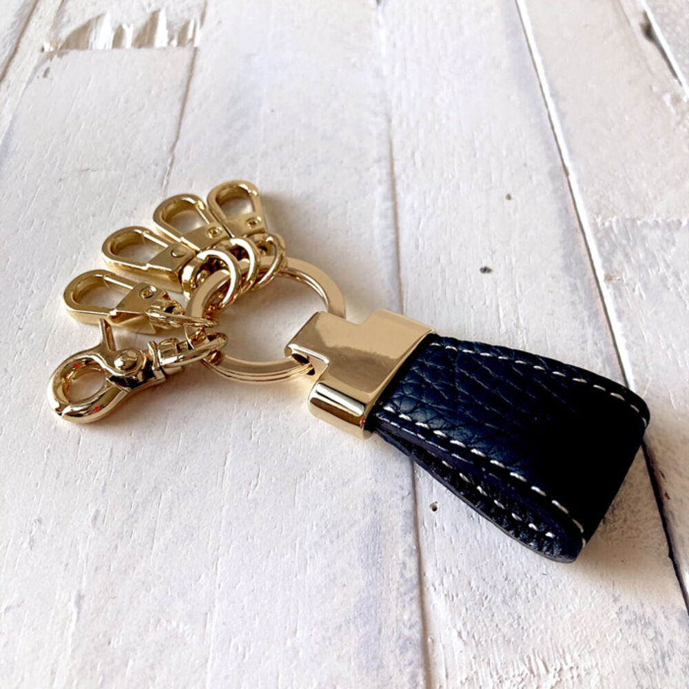 BACKYARD FAMILY「キーホルダー 本革 通販 キーリング キーチャーム レディース メンズ レザー 革 ペア おしゃれ」|チャーム・キーホルダー|ブラック1