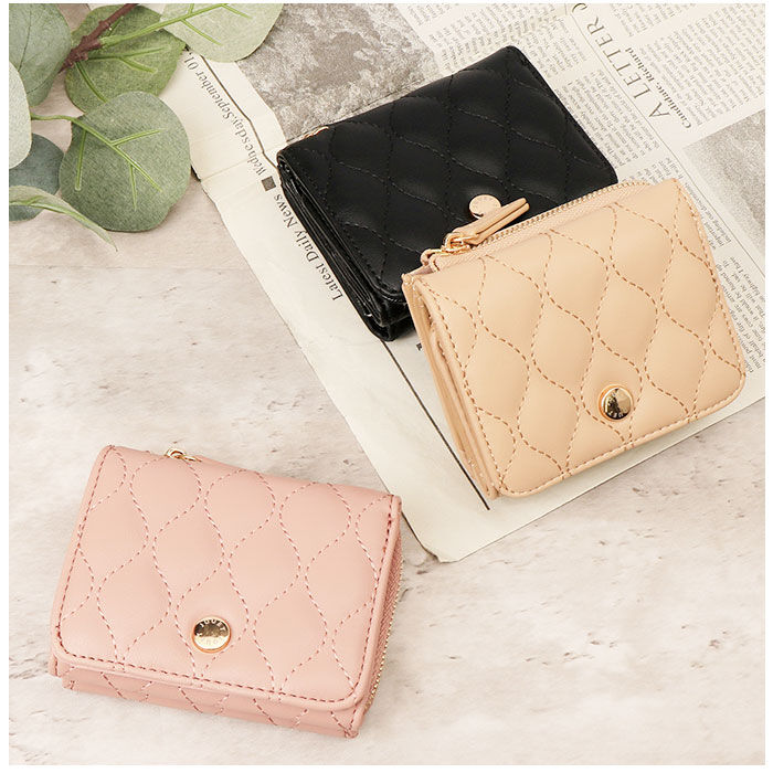 BACKYARD FAMILY「キルト 三つ折り 財布 通販 三つ折り財布 折り財布 折財布 コンパクト財布 キルト財布 サイフ」|財布|