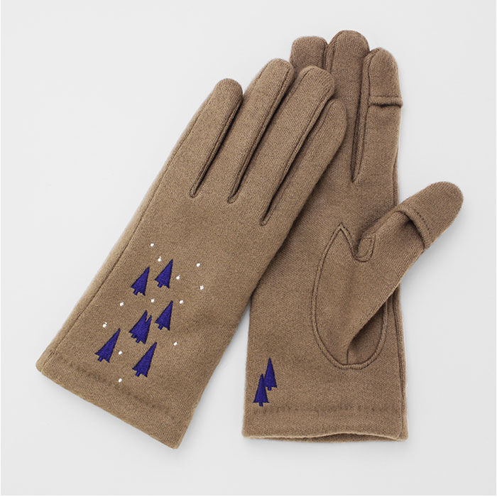 BACKYARD FAMILY「クロダ 手袋 レディース 通販 グローブ 手ぶくろ 暖かい かわいい 刺繍 スマートフォン対応」|手袋|