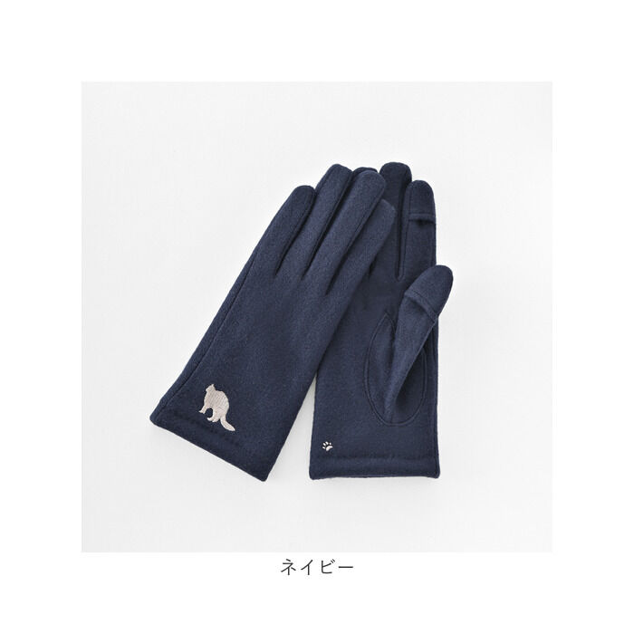 BACKYARD FAMILY「クロダ 手袋 レディース 通販 グローブ 手ぶくろ 暖かい かわいい ねこ スマートフォン対応」|手袋|