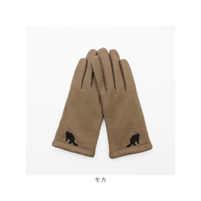 BACKYARD FAMILY「クロダ 手袋 レディース 通販 グローブ 手ぶくろ 暖かい かわいい ねこ スマートフォン対応」|手袋|