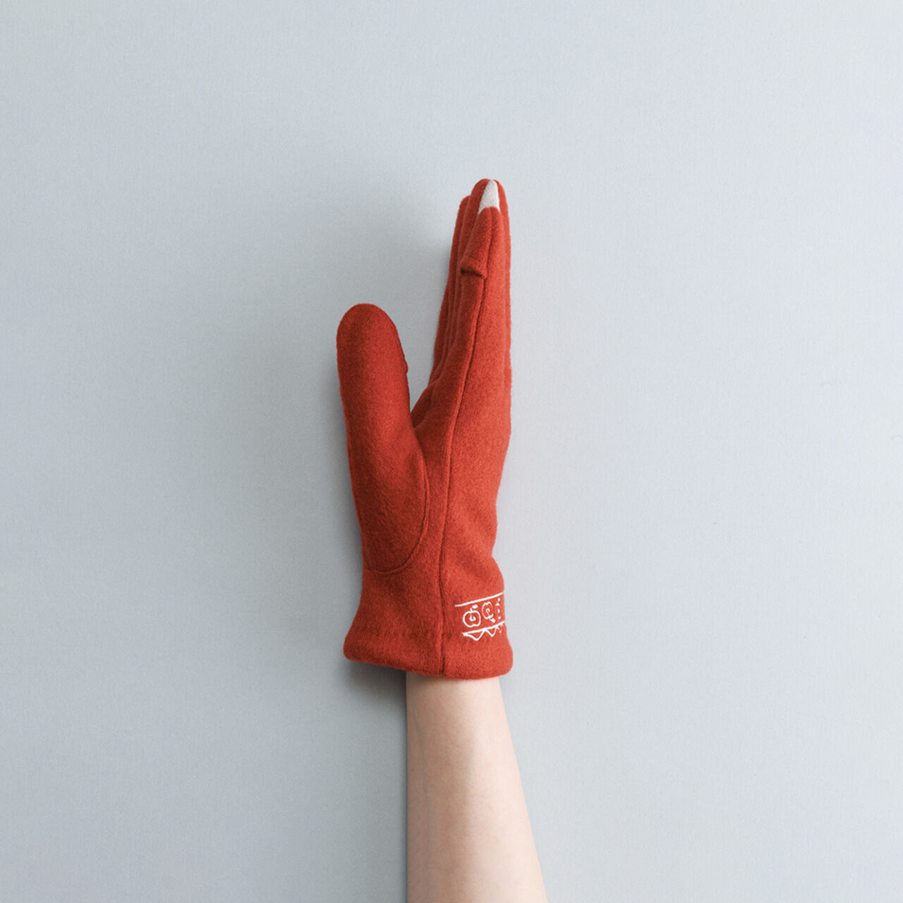 BACKYARD FAMILY「クロダ 手袋 レディース 通販 グローブ 手ぶくろ 暖かい かわいい 可愛い リンゴ 刺繍 通勤」|手袋|