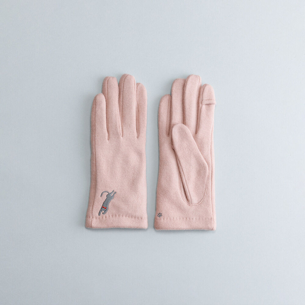 BACKYARD FAMILY「クロダ 手袋 レディース 通販 グローブ 手ぶくろ 暖かい かわいい ねこ 可愛い おひるねねこ」|手袋|ピンク1