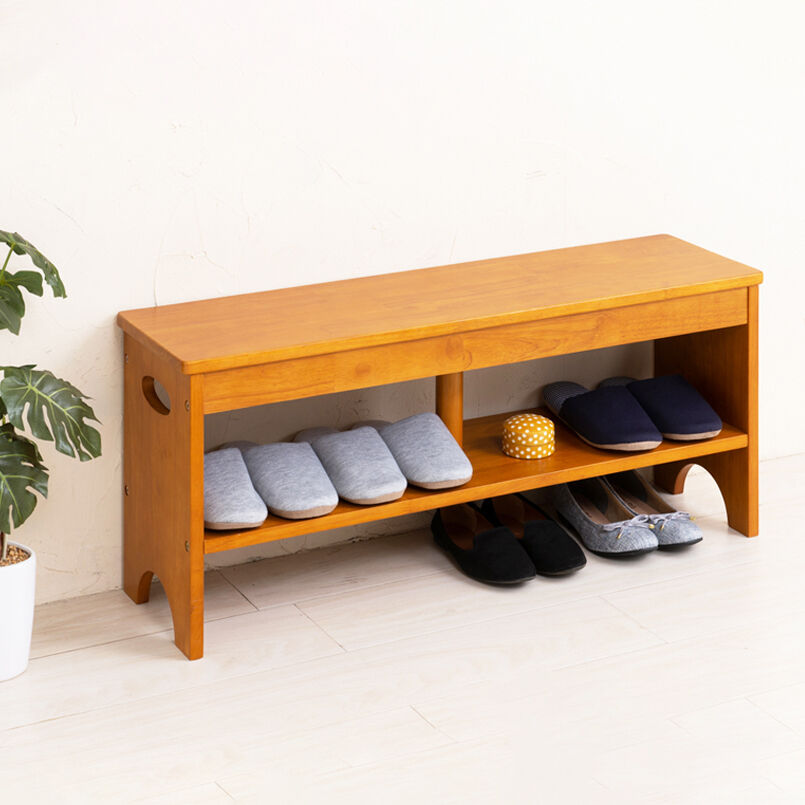 BACKYARD FAMILY「玄関 ベンチ 収納 90 通販 エントランスベンチ 玄関椅子 介護 玄関ベンチ 永井興産」|その他|