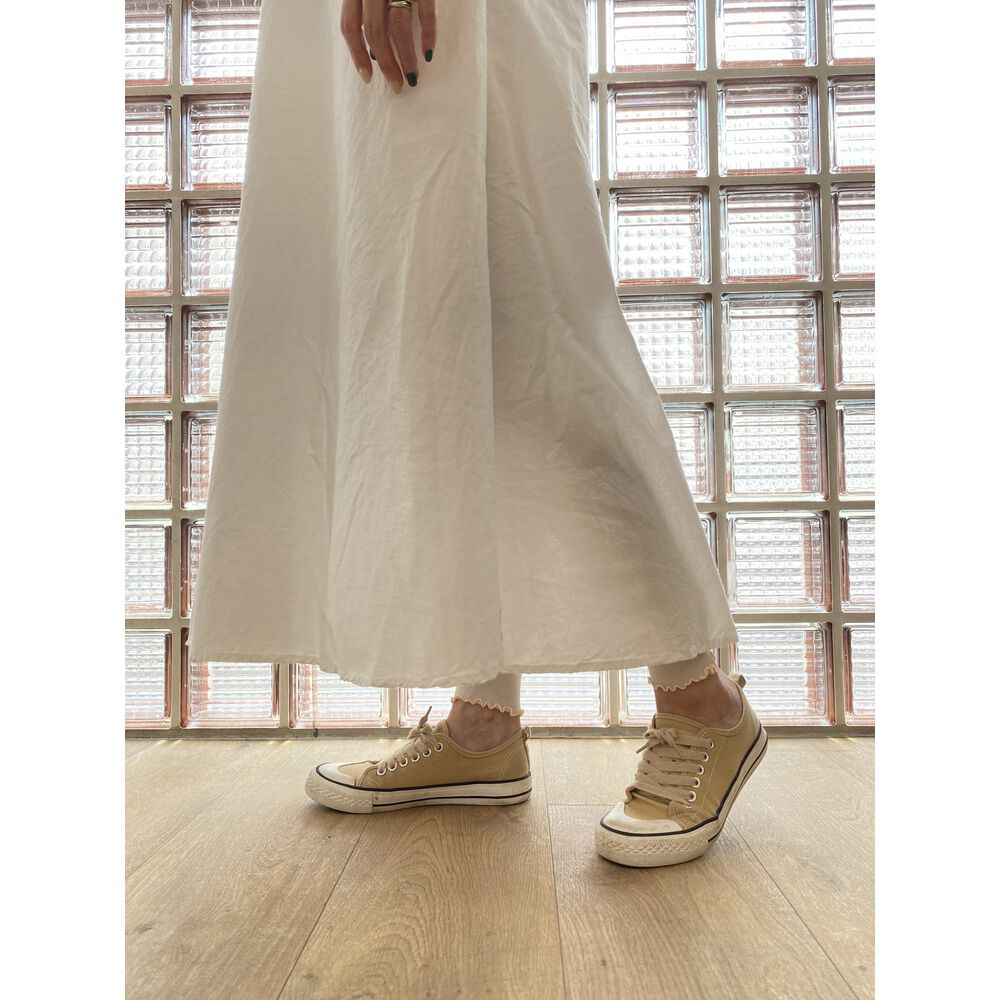 BACKYARD FAMILY「シースルー レギンス レディース コットン 通販 スパッツ ボトムス タイツ パンツ リブレギンス」|その他|ホワイト1