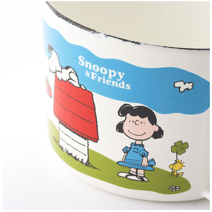 BACKYARD FAMILY「ホーロー 計量カップ スヌーピー 通販 ホーローメジャーカップ S 450ml 計量 カップ」|食器・キッチングッズ|