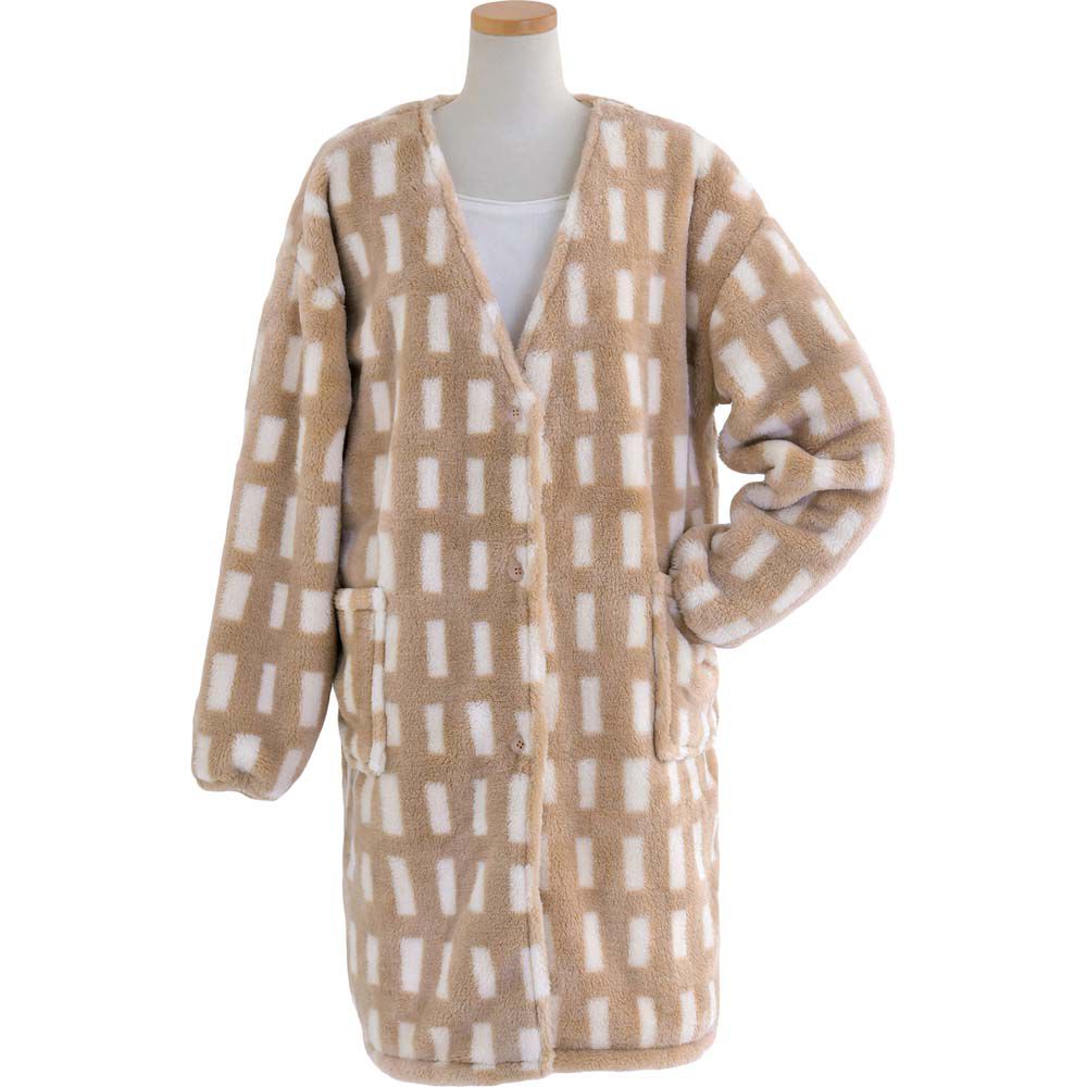 BACKYARD FAMILY「Lebois ルボア 着る毛布 レディース 通販 ルームウェア カーディガン 部屋着 ボア 裏起毛」|ルームウェア|ブルー2