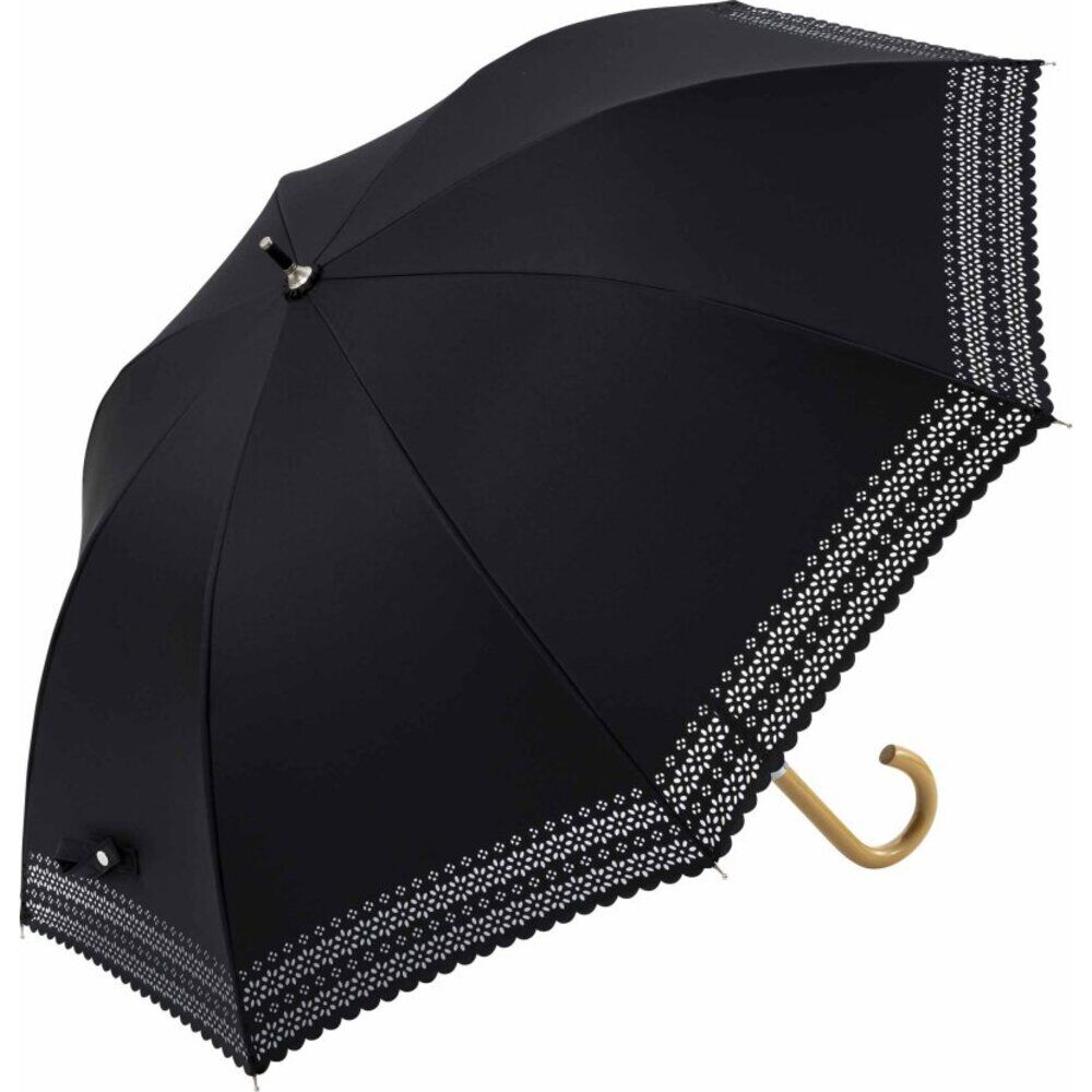 BACKYARD FAMILY「晴雨兼用 長傘 50cm 通販 晴雨兼用傘 傘 かさ レディース 雨傘 日傘 パラソル」|傘|ブラック1
