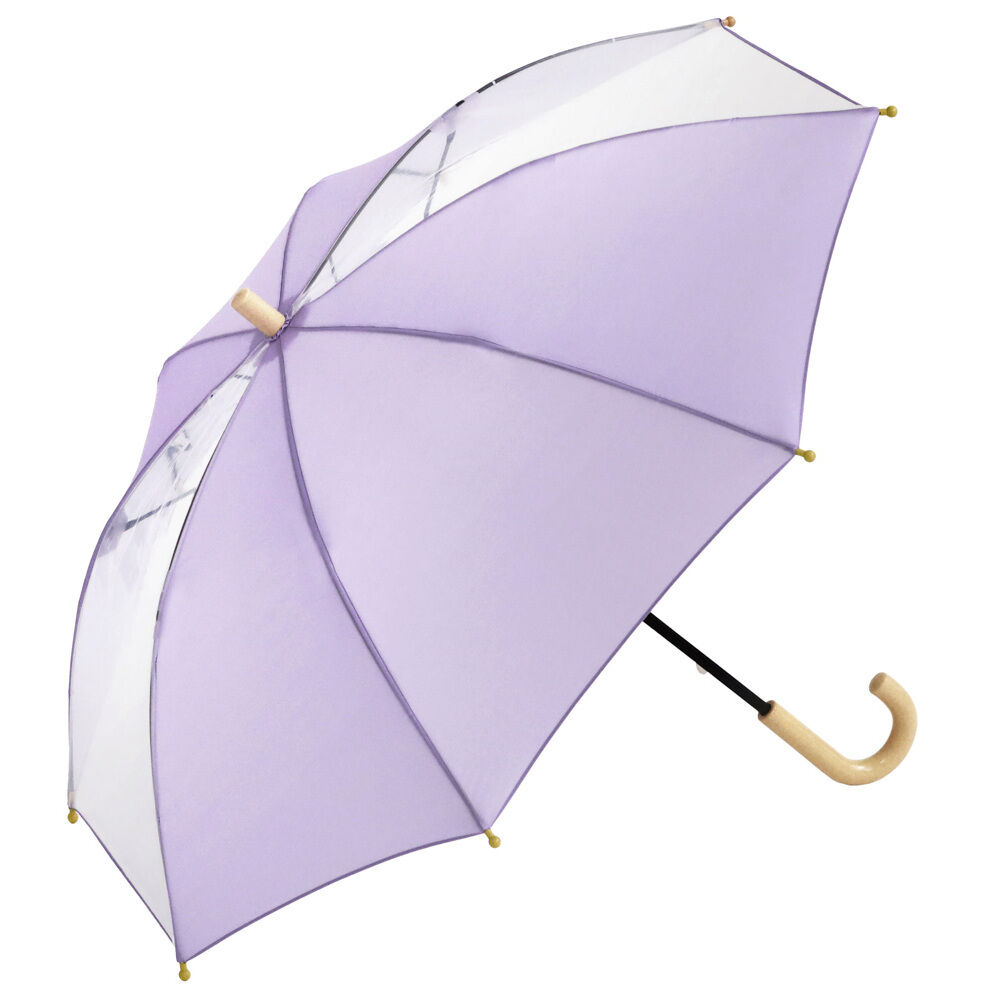 BACKYARD FAMILY「U-DAY ユーデイ キッズ 長傘 50cm 透明窓 通販 雨傘 傘 かさ カサ」|傘|パープル1