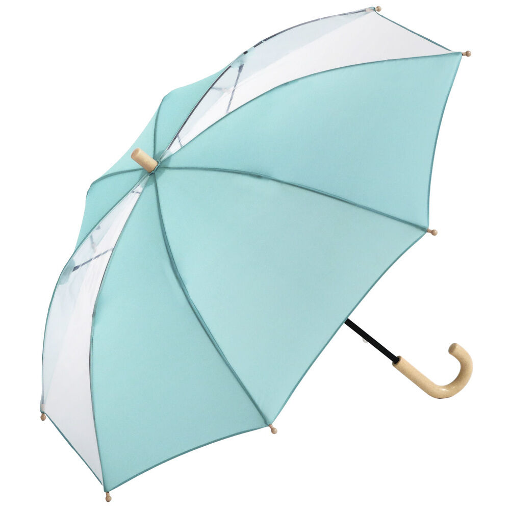 BACKYARD FAMILY「U-DAY ユーデイ キッズ 長傘 50cm 透明窓 通販 雨傘 傘 かさ カサ」|傘|ブルー1