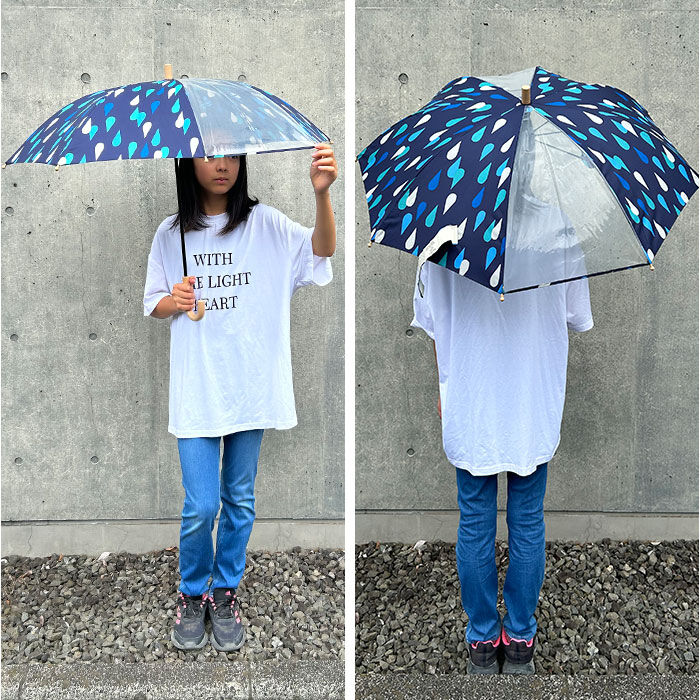 BACKYARD FAMILY「U-DAY ユーデイ キッズ 長傘 50cm 透明窓 通販 雨傘 傘 かさ カサ」|傘|