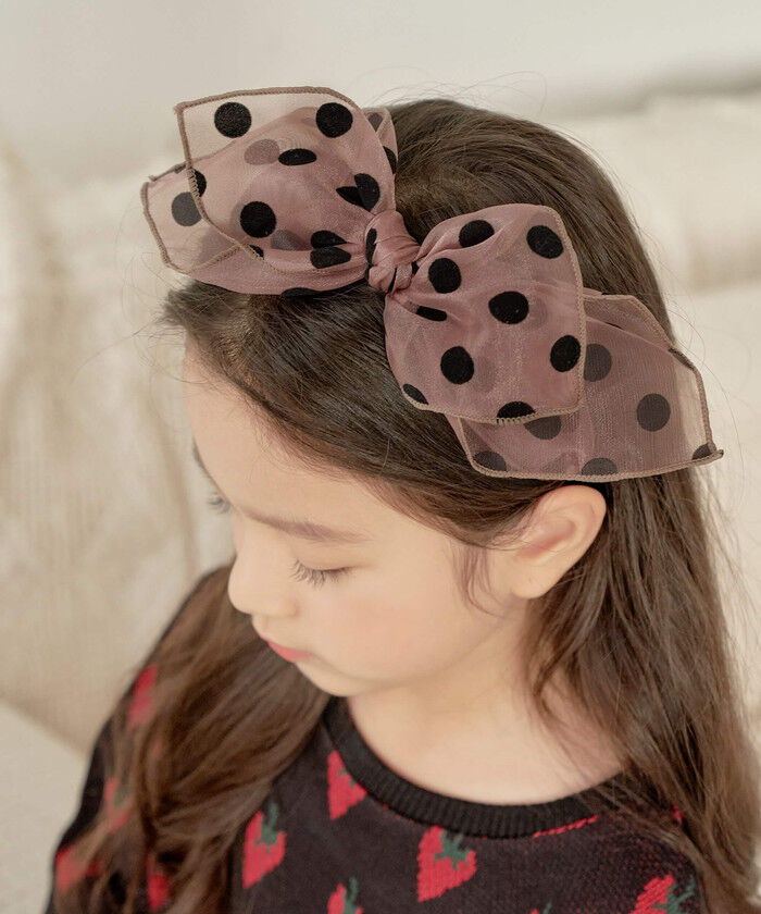 BACKYARD FAMILY「Rora カチューシャ 通販 リボン チュール 水玉 48392102 髪飾り ヘッドドレス 子供」|その他|