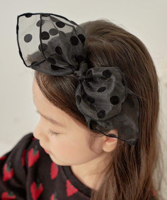 BACKYARD FAMILY「Rora カチューシャ 通販 リボン チュール 水玉 48392102 髪飾り ヘッドドレス 子供」|その他|