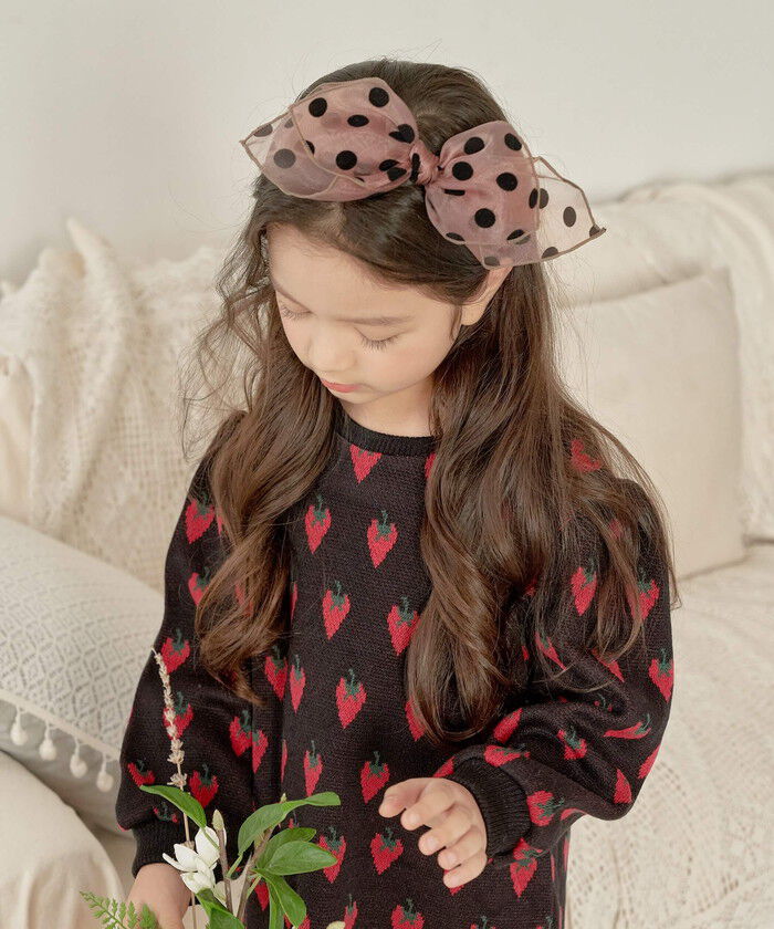 BACKYARD FAMILY「Rora カチューシャ 通販 リボン チュール 水玉 48392102 髪飾り ヘッドドレス 子供」|その他|