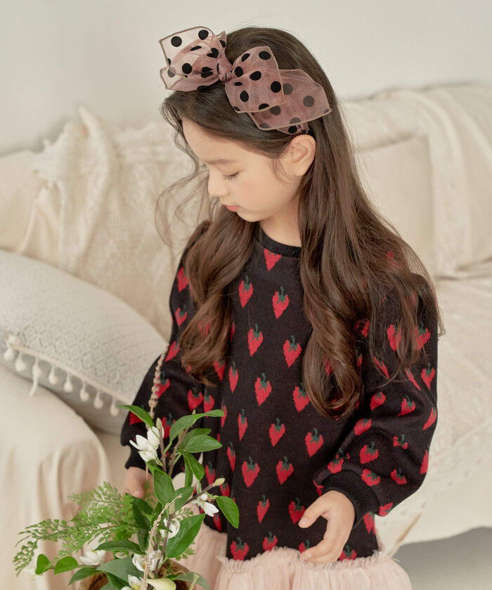 BACKYARD FAMILY「Rora カチューシャ 通販 リボン チュール 水玉 48392102 髪飾り ヘッドドレス 子供」|その他|