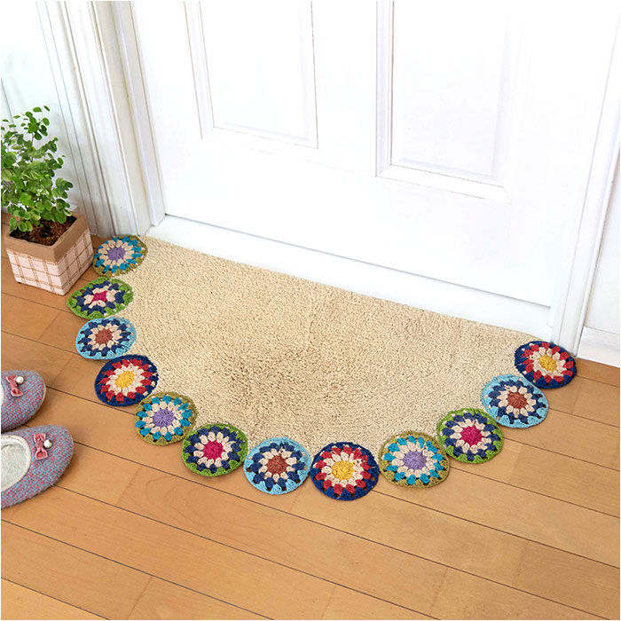 BACKYARD FAMILY「フロアマット 半円形 かわいい 通販 マット 玄関マット ドアマット ラグ 敷物」|その他|