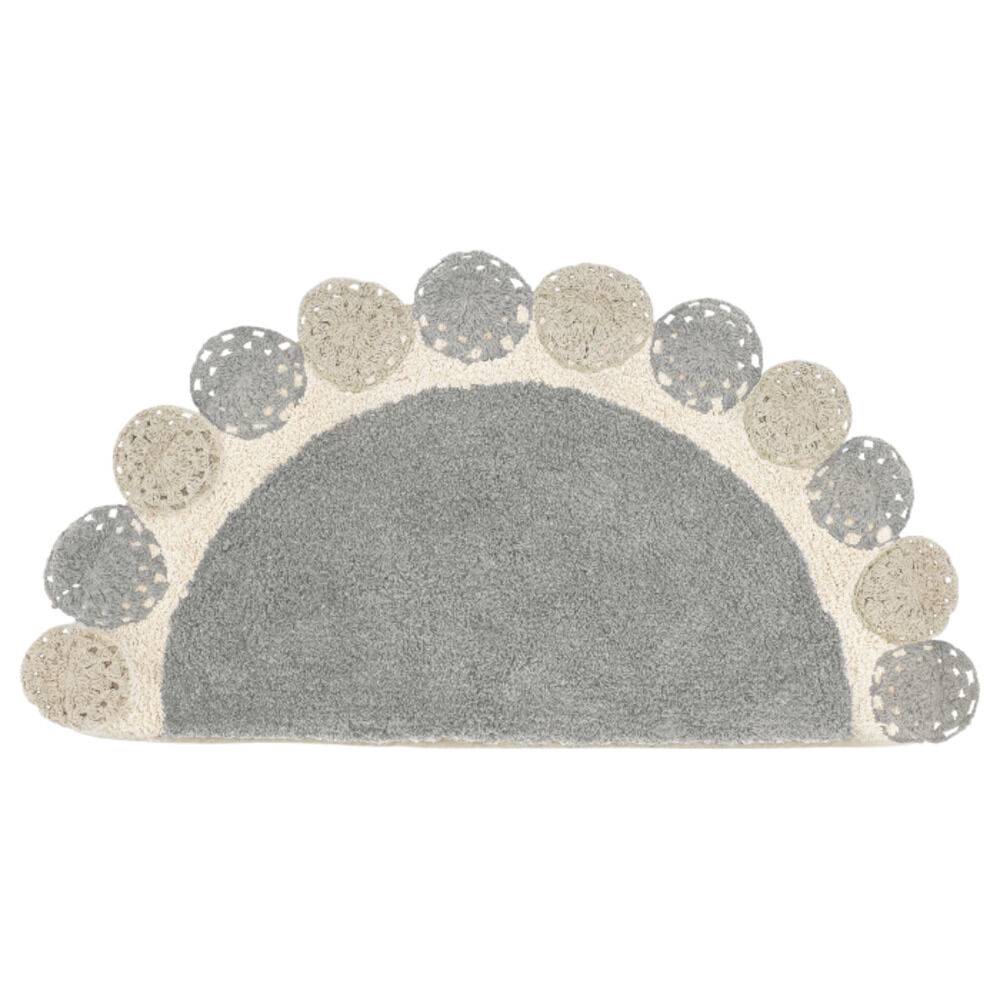 BACKYARD FAMILY「フロアマット 半円形 かわいい 通販 マット 玄関マット ドアマット ラグ 敷物」|その他|グレー1