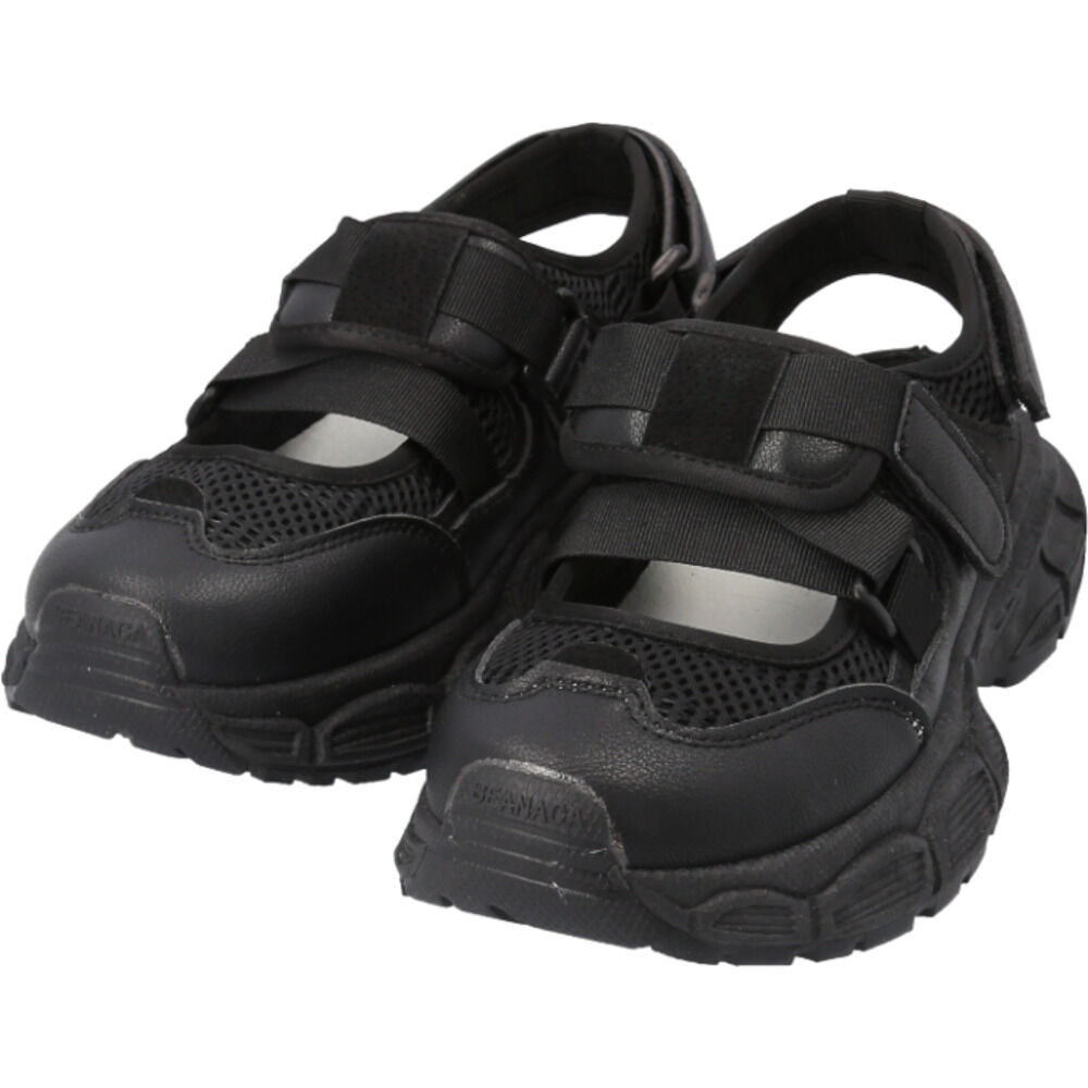 BACKYARD FAMILY「メッシュテープサンダル レディース 通販 サンダル メッシュテープ レディースサンダル」|サンダル|ブラック1