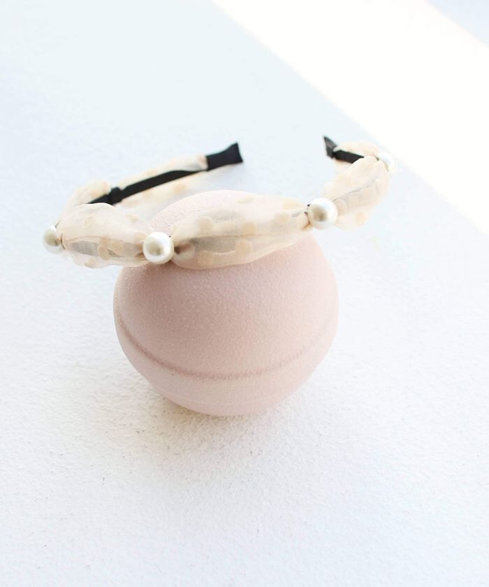 BACKYARD FAMILY「リボン カチューシャ キッズ パール 通販 ヘッドドレス 髪飾り 女の子 子供 子ども こども」|その他|