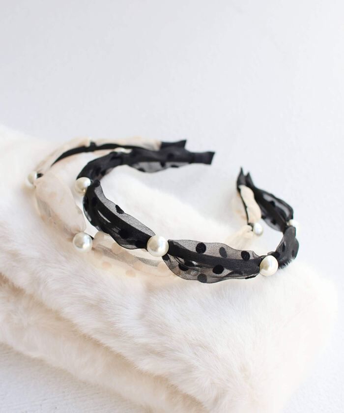 BACKYARD FAMILY「リボン カチューシャ キッズ パール 通販 ヘッドドレス 髪飾り 女の子 子供 子ども こども」|その他|