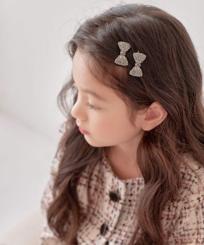 BACKYARD FAMILY「ヘアクリップ リボン 小さめ 通販 ヘア クリップ ヘアピン 髪飾り 髪留め キッズ 女の子 子供」|その他|
