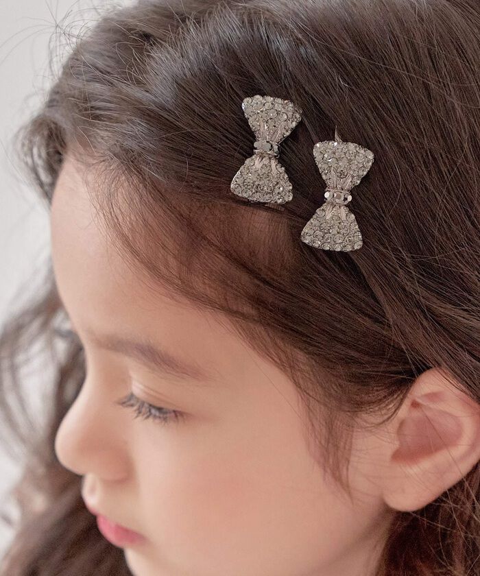 BACKYARD FAMILY「ヘアクリップ リボン 小さめ 通販 ヘア クリップ ヘアピン 髪飾り 髪留め キッズ 女の子 子供」|その他|