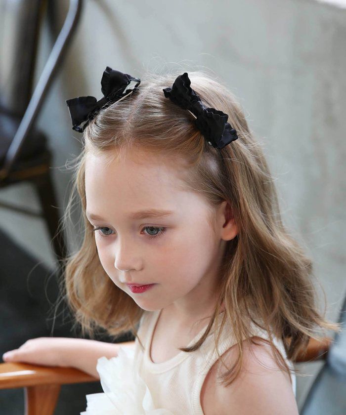 BACKYARD FAMILY「ヘアクリップ リボン 小さめ 2個セット 通販 ヘア クリップ ヘアピン 髪飾り 髪留め キッズ」|その他|