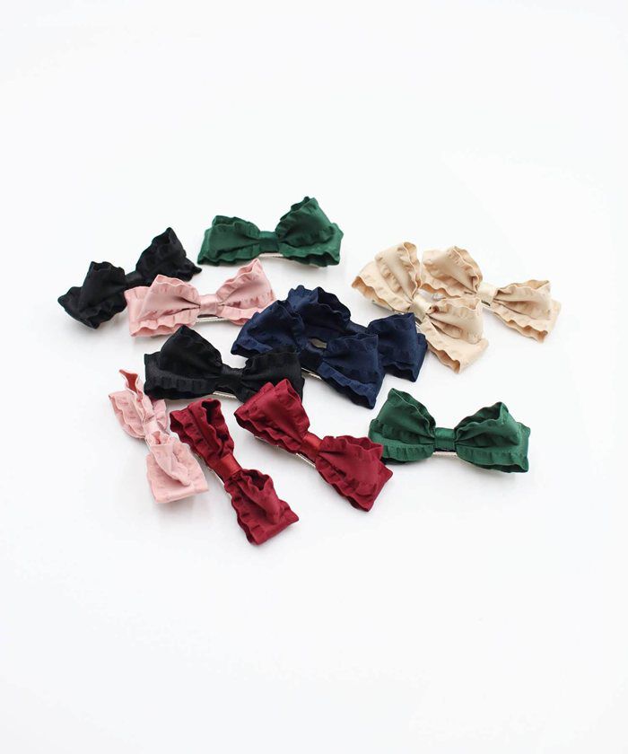 BACKYARD FAMILY「ヘアクリップ リボン 小さめ 2個セット 通販 ヘア クリップ ヘアピン 髪飾り 髪留め キッズ」|その他|