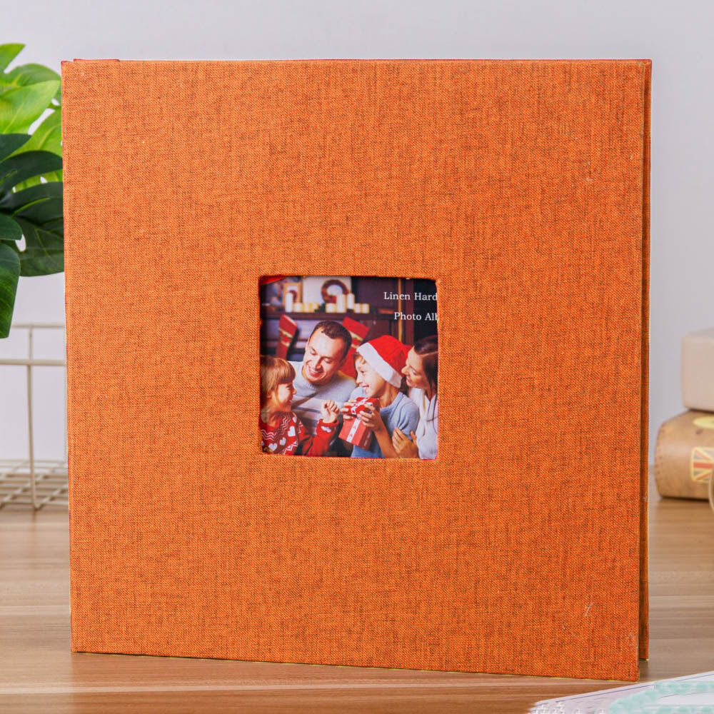 BACKYARD FAMILY「フォトアルバム 貼るタイプ 大容量 粘着タイプ 貼り付け式 楽天 写真 アルバム 手作り 貼る」|その他|オレンジ1